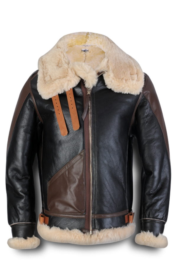 Maynard B3 Shearling Flight Bomber Jacket - Leather4sure Shearling