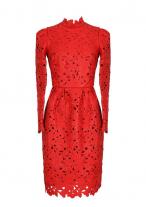 Fledlen Red Leather Dress