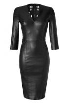Carmilla Cut Back Leather Dress