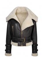 Melanoid Shearling Aviator Bomber Jacket