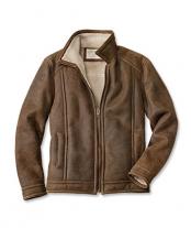 Azian Brown Shearling Bomber Jacket