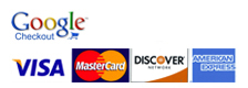 We accept PayPal, Google Wallet, VISA, MasterCard, Discover and Amex payments