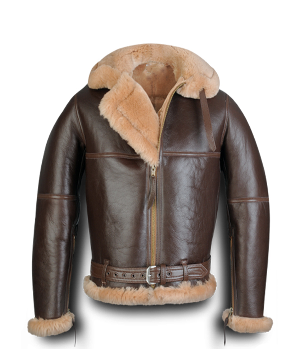 Koen RAF Sheepskin Bomber Jacket - Leather4sure Shearling Jackets