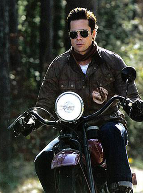 Benjamin Button Leather Motorcycle Jacket  