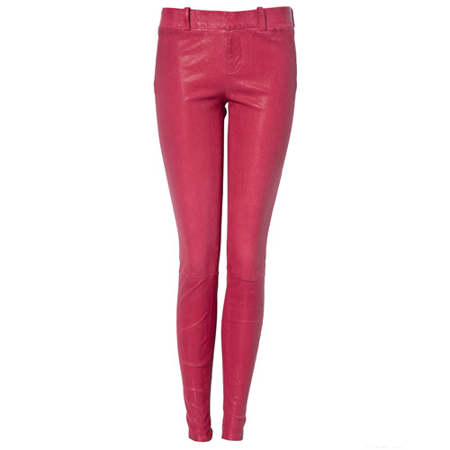 Rabia Pink Leather Trouser