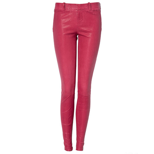 Rabia Pink Leather Trouser - Leather4sure Leather Pants