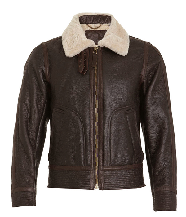 Lodestone  Shearling  Aviator Bomber Jacket 