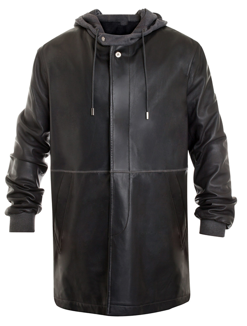 Leiden Leather Parka Coat