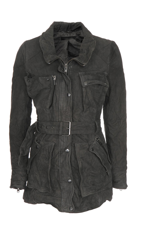 Byrne Black Suede Coat - Leather4sure Leather Coats