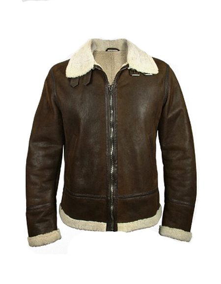 Belonte Brown Shearling Bomber Jacket