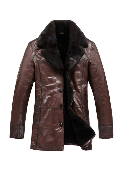 Derbez Fur Lined Leather Coat