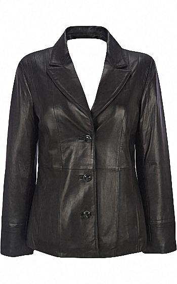 Uptown Chic Leather Blazer