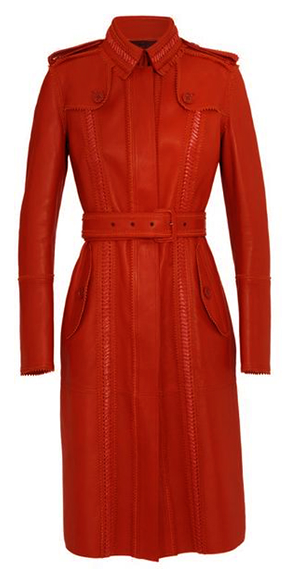 Rebe Red Leather Coat