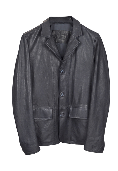 Vertem Black Leather Blazer