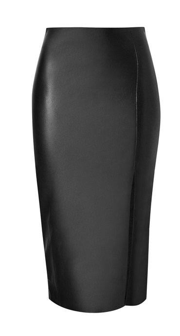 Swiniz Stretch Leather Skirt