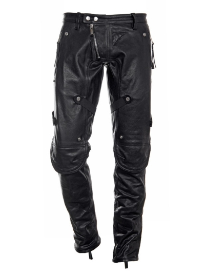Psyche Buttoned Leather Pants
