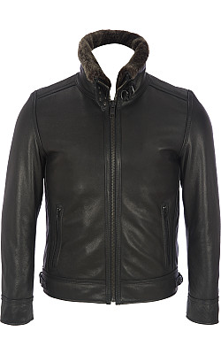 Pebble Fur Leather Jacket