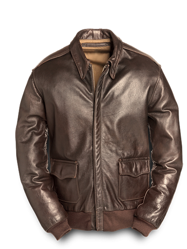 Berylez A2 Bomber Flight Jacket - Leather4sure Brown Bomber Jackets