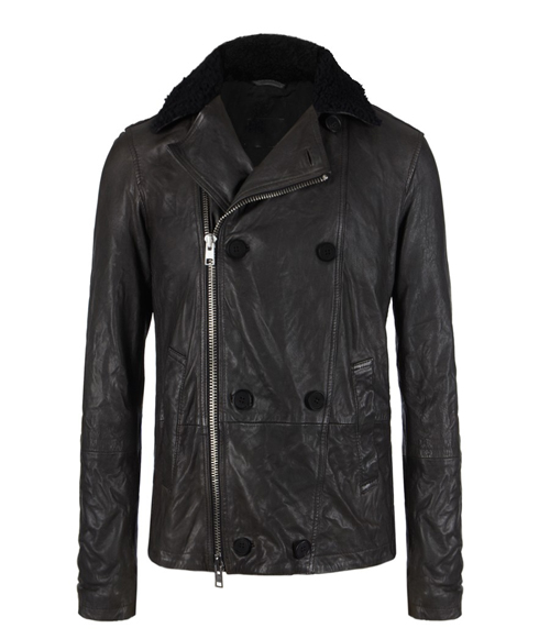 Fuerte Leather Pea Coat