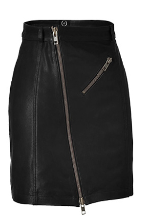 Recondite Asymmetrical Zip Skirt