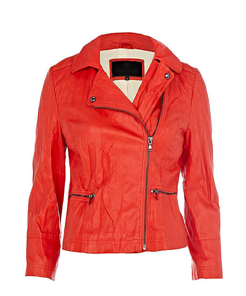 Simran Red Biker Jacket