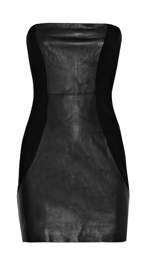 Klinege Leather Panel Dress