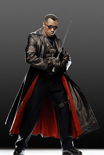 Wesley Snipes Blade Leather Trench Coat 
