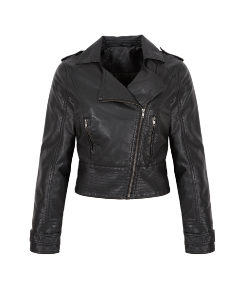 Roubaix Cropped Biker Jacket