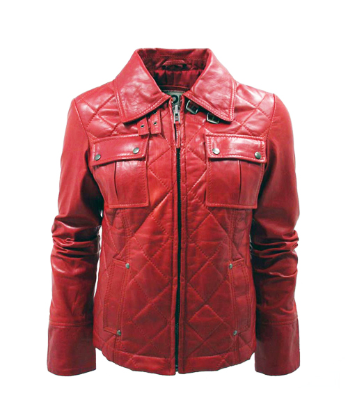 Quirko Red Motorcycle Jacket