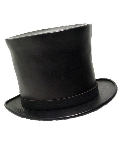 Dremic Black Leather Top Hat