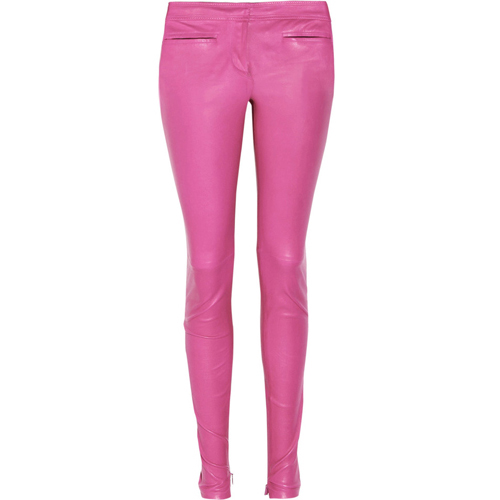 Sophia Pink Leather Pants