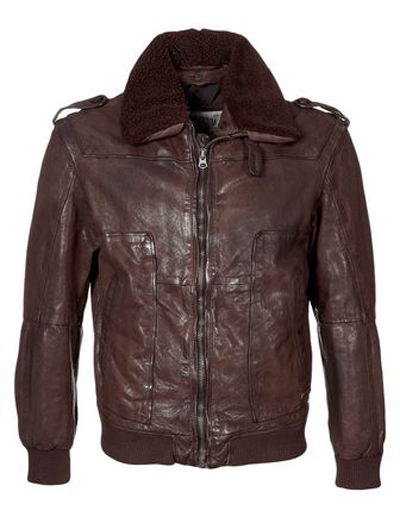 Siclko Leather Bomber Jacket