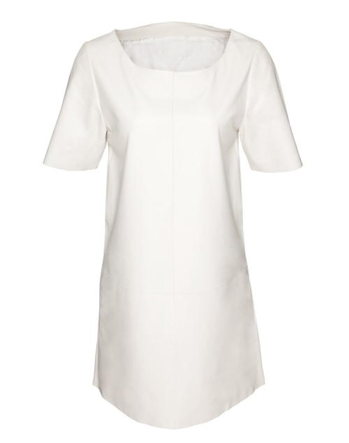 Nilez White Leather Dress