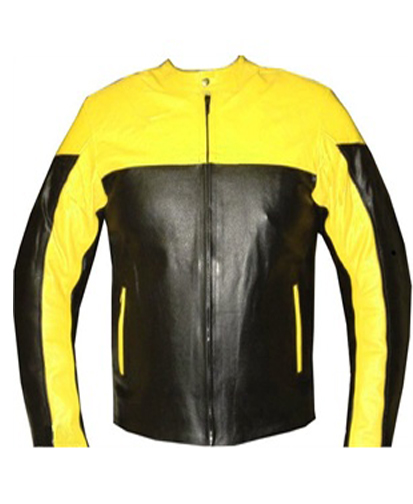 Pritmos Yellow Motorcycle Leather Jacket
