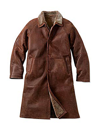 Helfert Shearling Long Leather Coat
