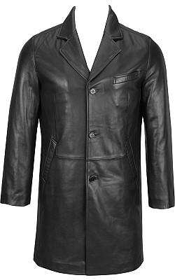 Aspidex Long Leather Coat