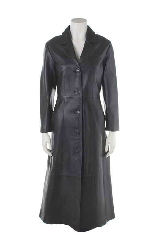 Sable Magic Long Leather Coat - Leather4sure Women