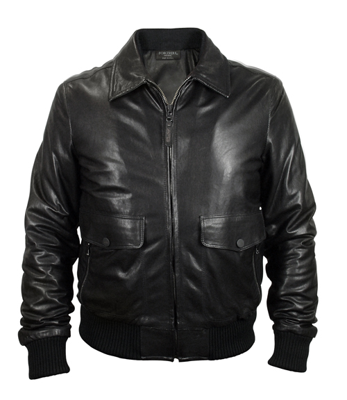 Fozzil Leather Bomber Jacket