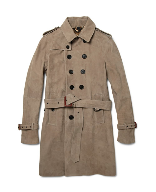 Sensousette Suede Leather Trench Coat - Leather4sure Leather Coats