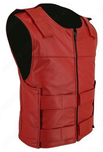 Oderi Red Leather Vest