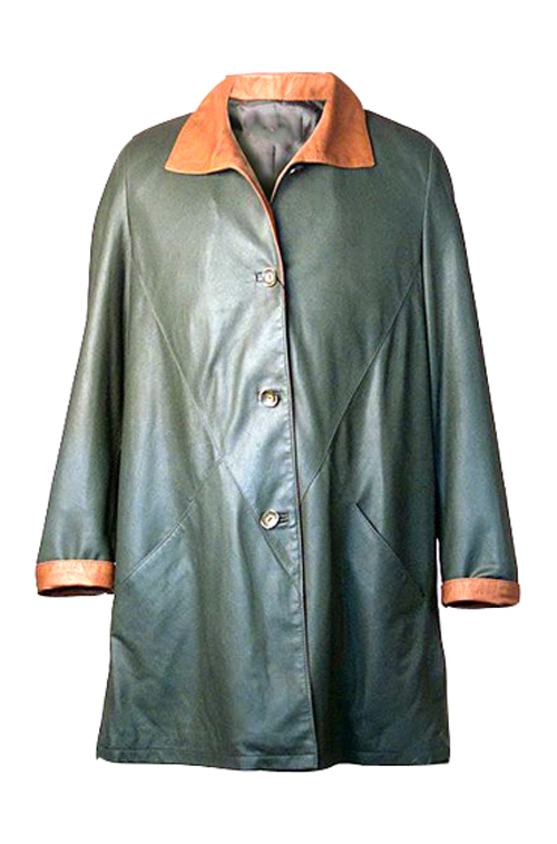 Paunchy Pine Leather Coat - Leather4sure Leather Coats