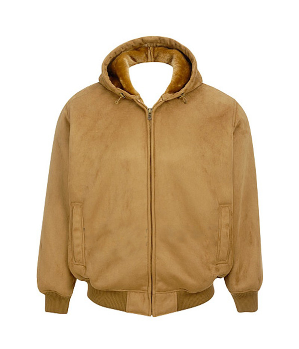 Sintred Shearling Hooded Bomber Jacket