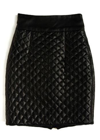 Masfer Quilted Leather Skirt