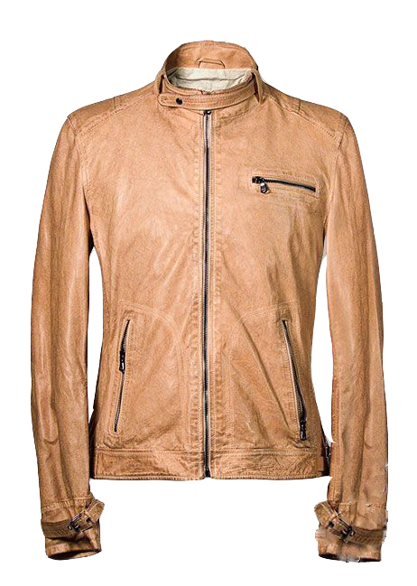 Greiget Tan Leather Jacket