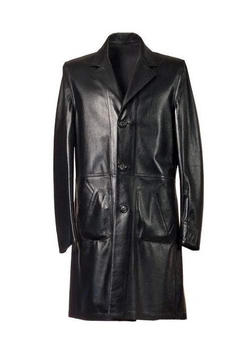 Finsternis Long Leather Coat 