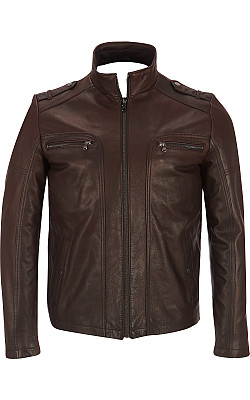 Ecru Sovereign Leather Jacket