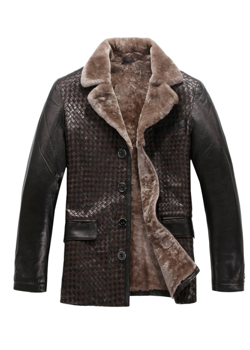 Tafferz Fur Lined Leather Coat