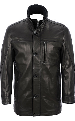 Dainesec Long Leather Coat
