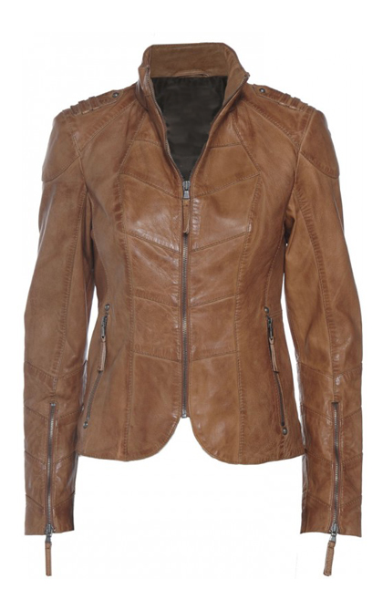 Sienna Tan Leather Jacket