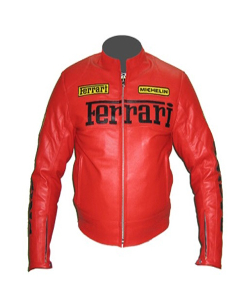 Podeux Red Ferrari Jacket - Leather4sure Ferrari